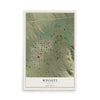 Map of Winnett, Montana, 12 x 18 inch unframed archival matte print