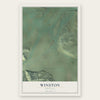Winston, Montana map print, the full design