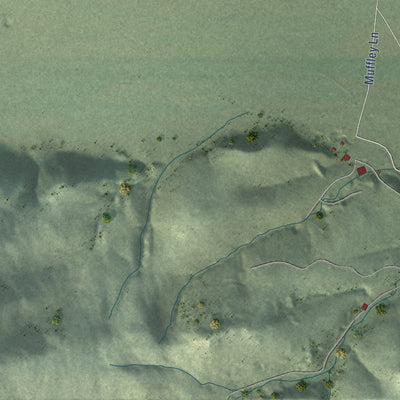 Close-up of the map of Winston, Montana print showing street and building detail