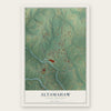 Altamahaw, North Carolina map print, the full design
