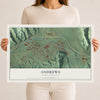Map of Andrews, North Carolina, 12 x 18 inch unframed archival matte print