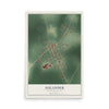 Map of Aulander, North Carolina, 12 x 18 inch unframed archival matte print