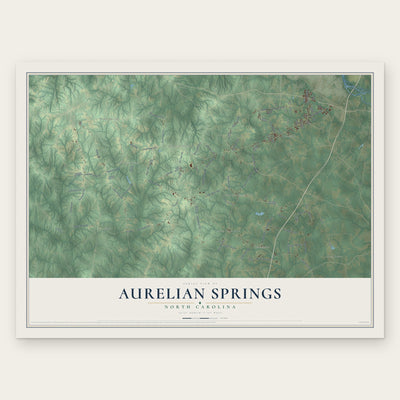 Aurelian Springs, North Carolina map print, the full design