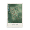 Map of Autryville, North Carolina, 12 x 18 inch unframed archival matte print