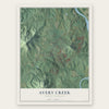 Avery Creek, North Carolina map print, the full design