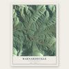 Barnardsville, North Carolina map print, the full design
