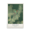Map of Bear Grass, North Carolina, 12 x 18 inch unframed archival matte print