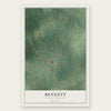 Bennett, North Carolina map print, the full design