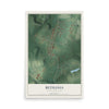 Map of Bethania, North Carolina, 12 x 18 inch unframed archival matte print