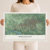 Map of Burlington, North Carolina, 12 x 18 inch unframed archival matte print