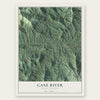 Cane River, North Carolina map print, the full design
