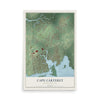 Map of Cape Carteret, North Carolina, 12 x 18 inch unframed archival matte print