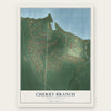 Cherry Branch, North Carolina map print, the full design