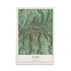 Map of Clyde, North Carolina, 12 x 18 inch unframed archival matte print