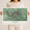 Map of Concord, North Carolina, 12 x 18 inch unframed archival matte print