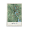 Map of Cramerton, North Carolina, 12 x 18 inch unframed archival matte print