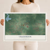 Map of Creedmoor, North Carolina, 12 x 18 inch unframed archival matte print
