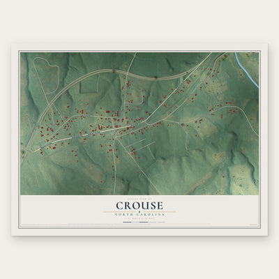 Crouse, North Carolina map print, the full design