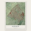 Dilworth, North Carolina map print, the full design