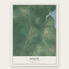 Dixon, North Carolina map print, the full design