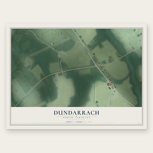 Dundarrach, North Carolina map print, the full design