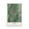 Map of Dunn, North Carolina, 12 x 18 inch unframed archival matte print