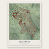 Elizabeth, North Carolina map print, the full design