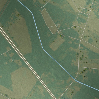 Close-up of the map of Elrod, North Carolina print showing street and building detail