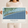 Map of Emerald Isle, North Carolina, 12 x 18 inch unframed archival matte print