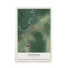 Map of Fair Bluff, North Carolina, 12 x 18 inch unframed archival matte print