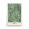 Map of Fallston, North Carolina, 12 x 18 inch unframed archival matte print
