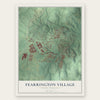 Fearrington Village, North Carolina map print, the full design