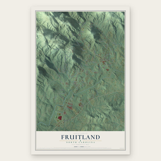 Fruitland, North Carolina map print, the full design
