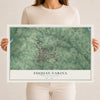 Map of Fuquay-Varina, North Carolina, 12 x 18 inch unframed archival matte print