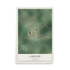 Map of Garland, North Carolina, 12 x 18 inch unframed archival matte print