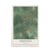 Map of Gibsonville, North Carolina, 12 x 18 inch unframed archival matte print