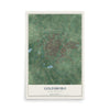 Map of Goldsboro, North Carolina, 12 x 18 inch unframed archival matte print