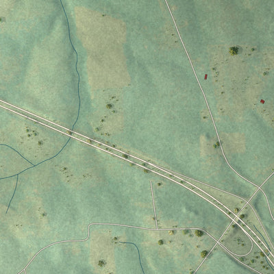 Second close-up of the map of Goldston, North Carolina print showing more streets and buildings