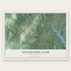 Governors Club, North Carolina map print, the full design