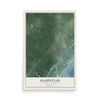 Map of Hampstead, North Carolina, 12 x 18 inch unframed archival matte print