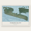 Harkers Island, North Carolina map print, the full design