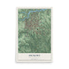 Map of Hickory, North Carolina, 12 x 18 inch unframed archival matte print