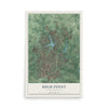 Map of High Point, North Carolina, 12 x 18 inch unframed archival matte print
