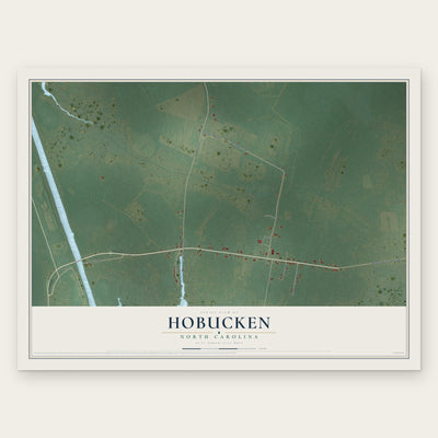 Hobucken, North Carolina map print, the full design