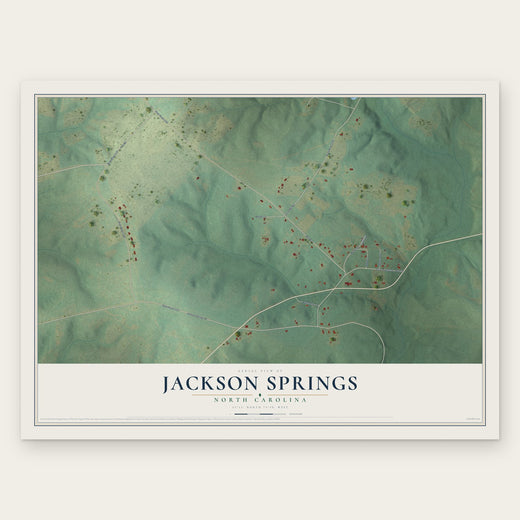 Jackson Springs, North Carolina map print, the full design