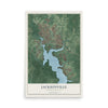 Map of Jacksonville, North Carolina, 12 x 18 inch unframed archival matte print