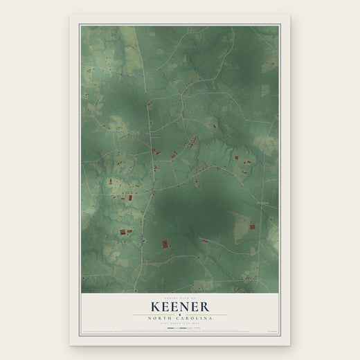 Keener, North Carolina map print, the full design
