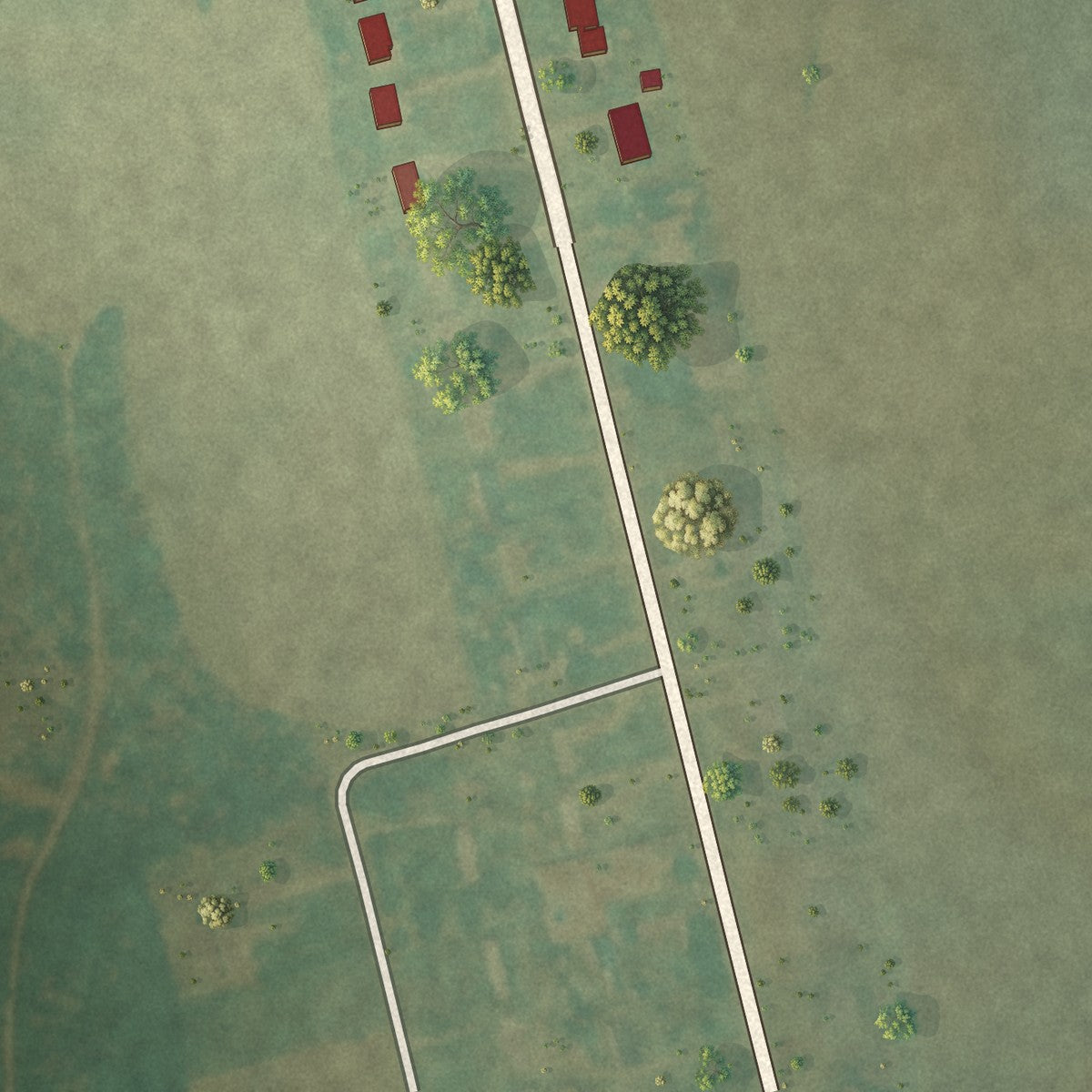 Second close-up of the map of Kelford, North Carolina print showing more streets and buildings