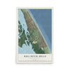 Map of Kill Devil Hills, North Carolina, 12 x 18 inch unframed archival matte print