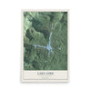 Map of Lake Lure, North Carolina, 12 x 18 inch unframed archival matte print